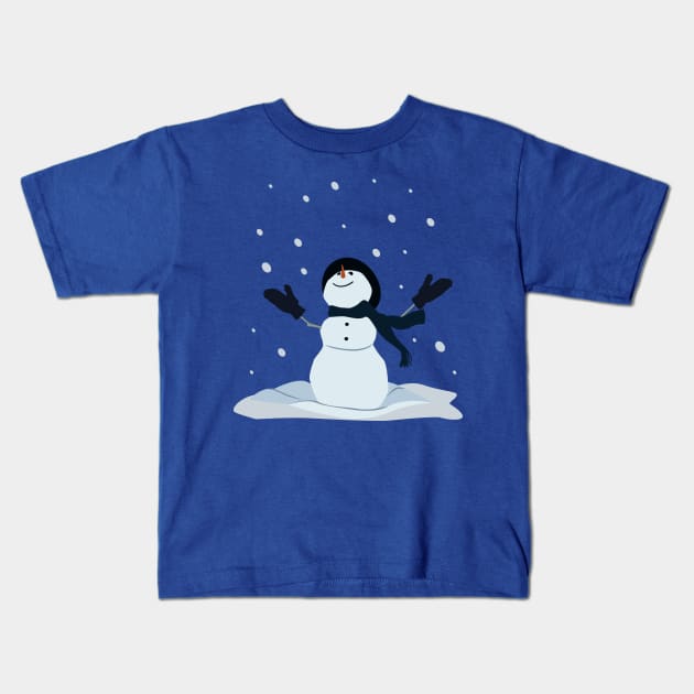 Snowman Statue Sticker T-shirt Niche Pin Pillow Kids T-Shirt by RJ-Creative Art